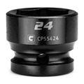 Capri Tools 1/2 in Drive 24 mm 6-Point Metric Stubby Impact Socket CP55424